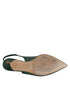 Dolce & Gabbana Dark Green DG Amore Slingbacks Sandals Shoes